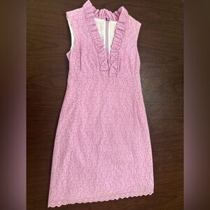Lilly Pulitzer Lilac Eyelet
Ruffled Shift Dress Size 0